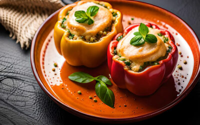 Bell Peppers Stuffed with Hummus